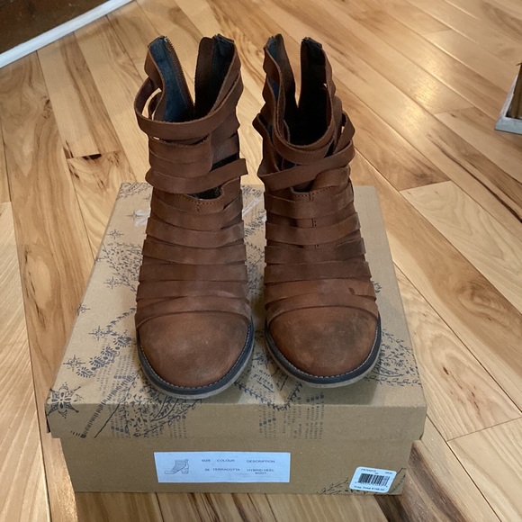 Free People Distressed Strappy Boot - Picture 2 of 8